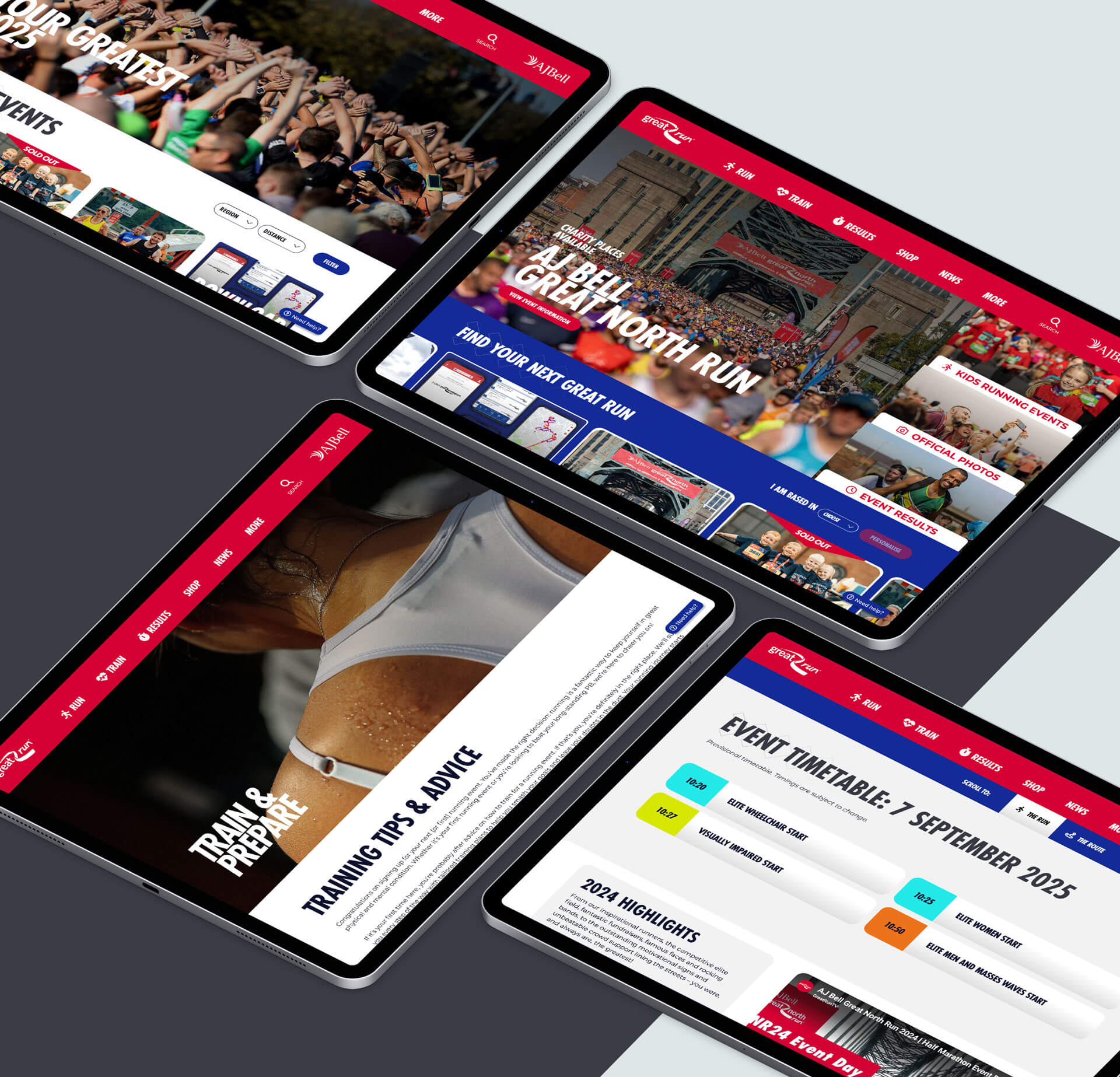 Great Run website design and development